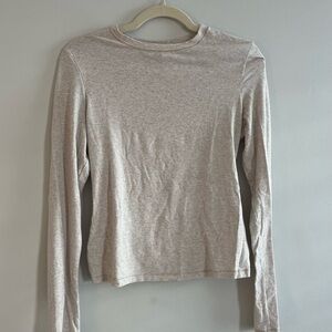 SKIMS Light Gray Long Sleeve Tee
